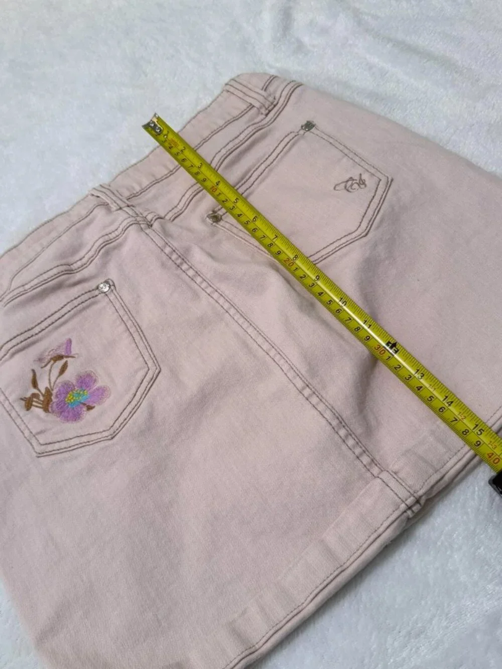 Pink Denim Mini Skirt - Picture 5 of 5